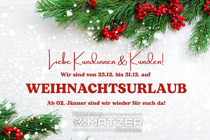 Weihnachtsurlaub